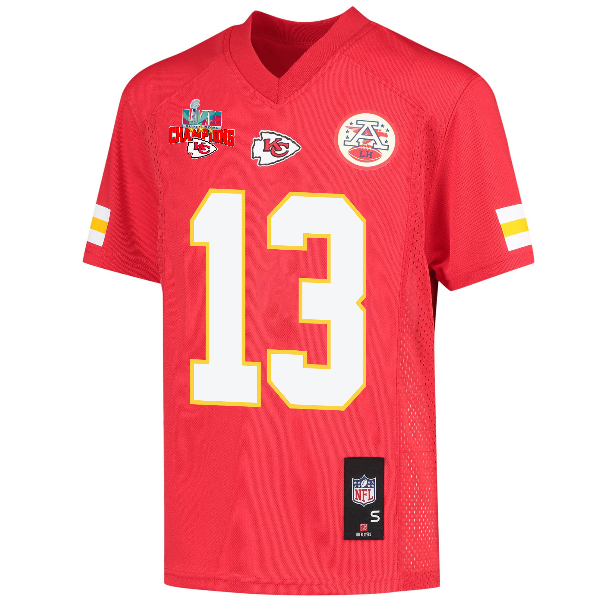 Nazeeh Johnson 13 Kansas City Chiefs Super Bowl LVII Champions 3 Stars Youth Game Jersey - Red