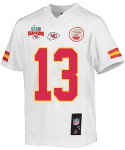 Nazeeh Johnson 13 Kansas City Chiefs Super Bowl LVII Champions 3 Stars Youth Game Jersey - White