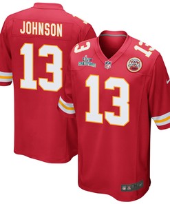 Nazeeh Johnson 13 Kansas City Chiefs Super Bowl LVII Champions Men Game Jersey - Red
