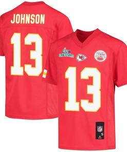 Nazeeh Johnson 13 Kansas City Chiefs Super Bowl LVII Champions Youth Game Jersey - Red