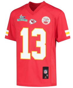 Nazeeh Johnson 13 Kansas City Chiefs Super Bowl LVII Champions Youth Game Jersey - Red
