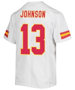 Nazeeh Johnson 13 Kansas City Chiefs Super Bowl LVII Champions Youth Game Jersey - White