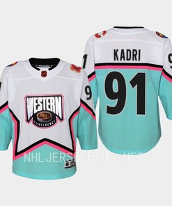 Nazem Kadri 91 Calgary Flames 2023 All-Star Game Jersey White Equipment