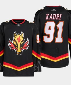 Nazem Kadri 91 Calgary Flames Black Jersey 2022-23 Blasty Alternate Primegreen