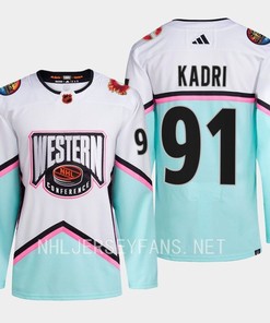 Nazem Kadri 91 Flames 2023 All-Star Western Conference White Jersey
