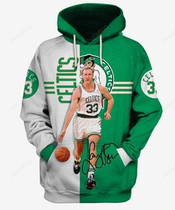 Nba Boston Celtics Larry Bird 3D Hoodie Zip Hoodie