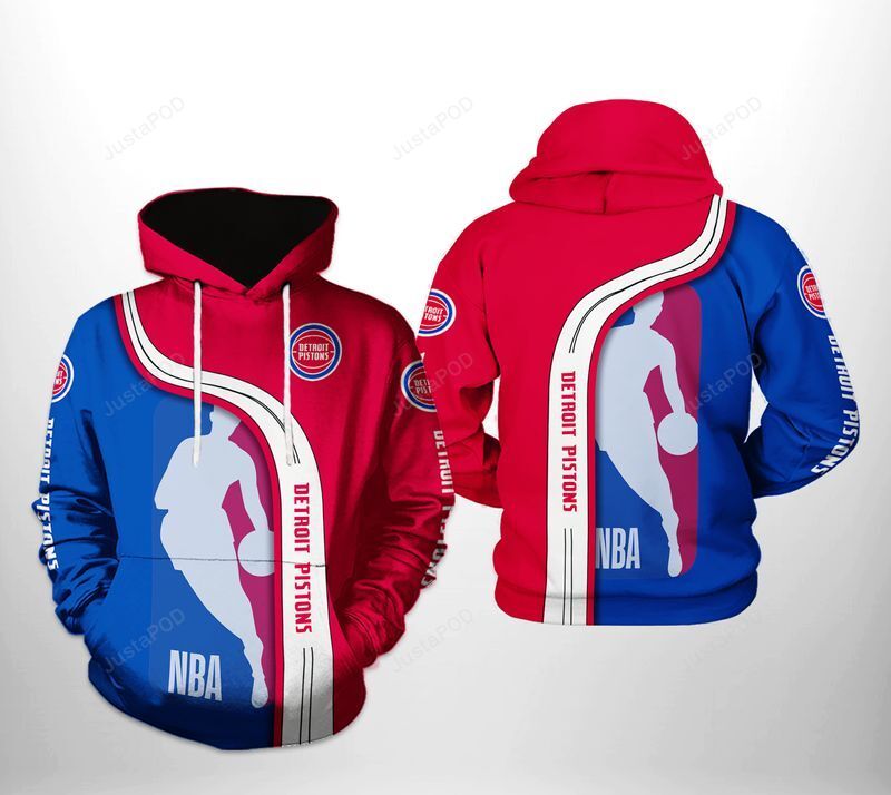 Nba Detroit Pistons 3D Hoodie Zip Hoodie Style 01