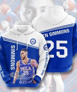 Nba Philadelphia 76ers 3D Hoodie Zip Hoodie Style 03 for Fans