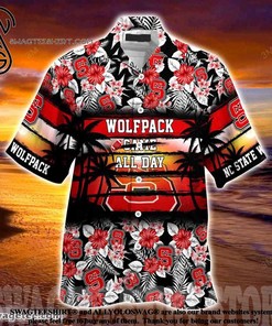 Nc State Wolfpack Hibiscus Pattern for Sports Fan Summer Beach Hawaiian Shirt
