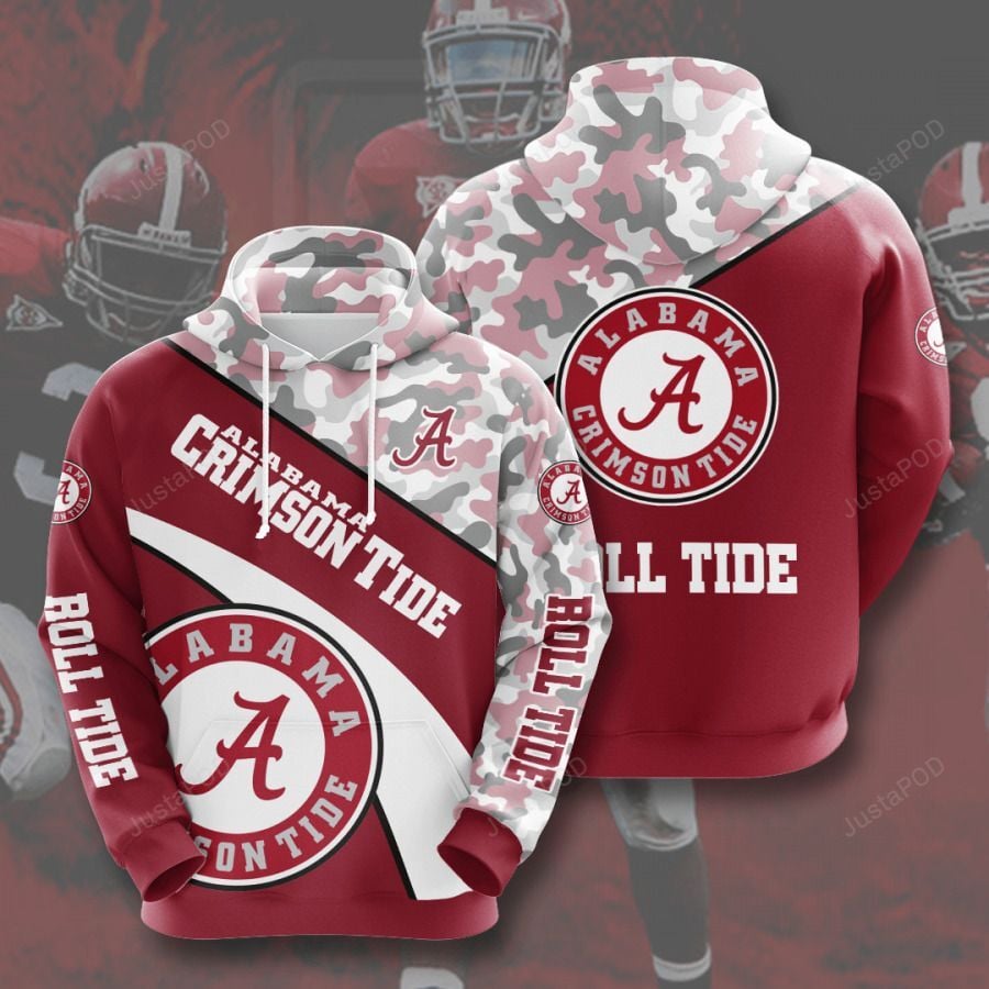 Ncaa Alabama Crimson Tide 3D Hoodie Zip Hoodie Style 03