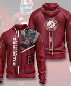 Ncaa Alabama Crimson Tide 3D Hoodie Zip Hoodie Style 10