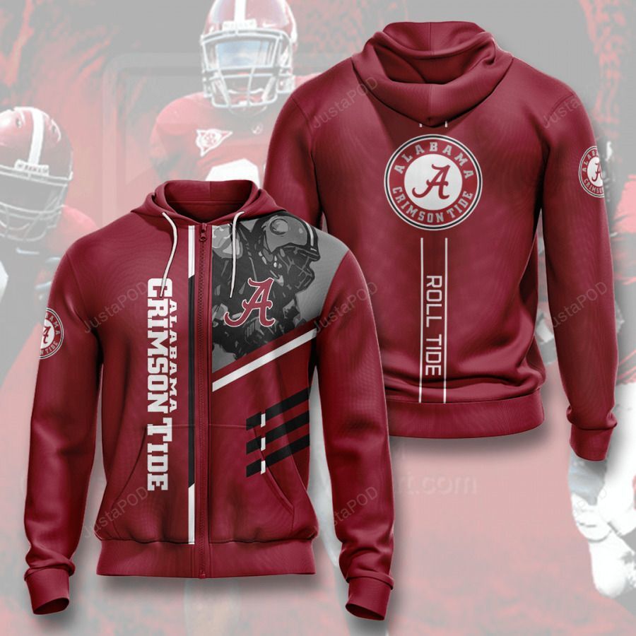 Ncaa Alabama Crimson Tide 3D Hoodie Zip Hoodie Style 10