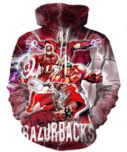 Ncaa Arkansas Razorbacks 3D Hoodie Zip Hoodie Style 02