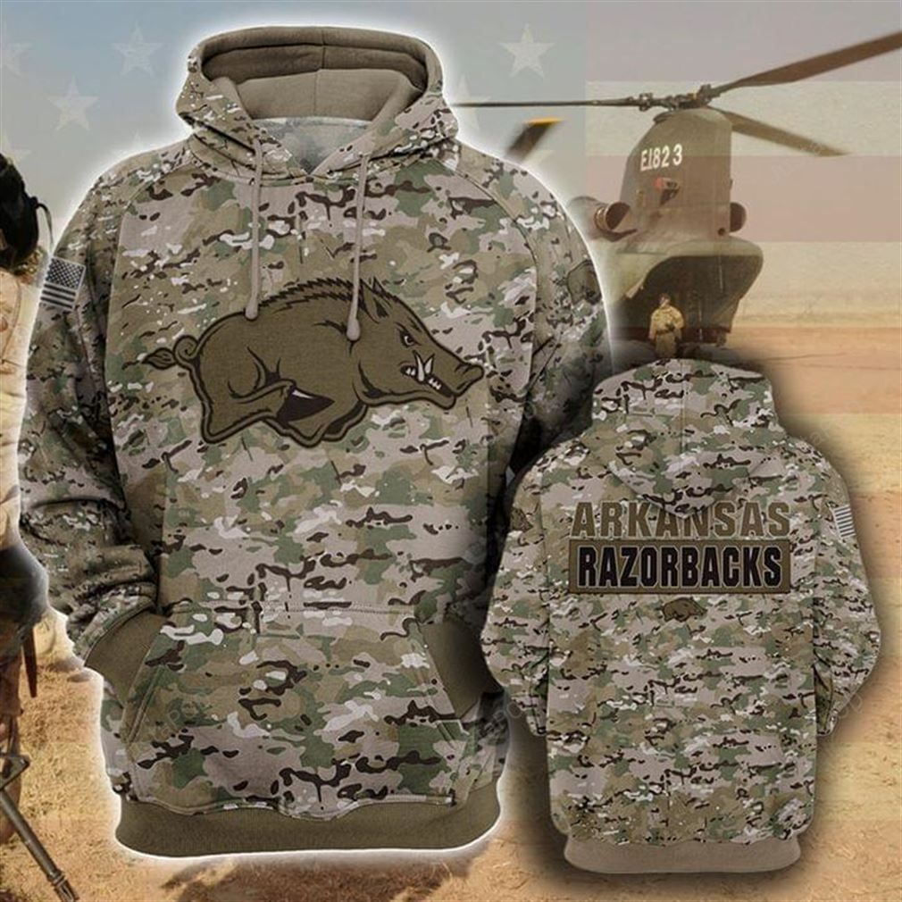 Ncaa Arkansas Razorbacks 3D Hoodie Zip Hoodie Style 04