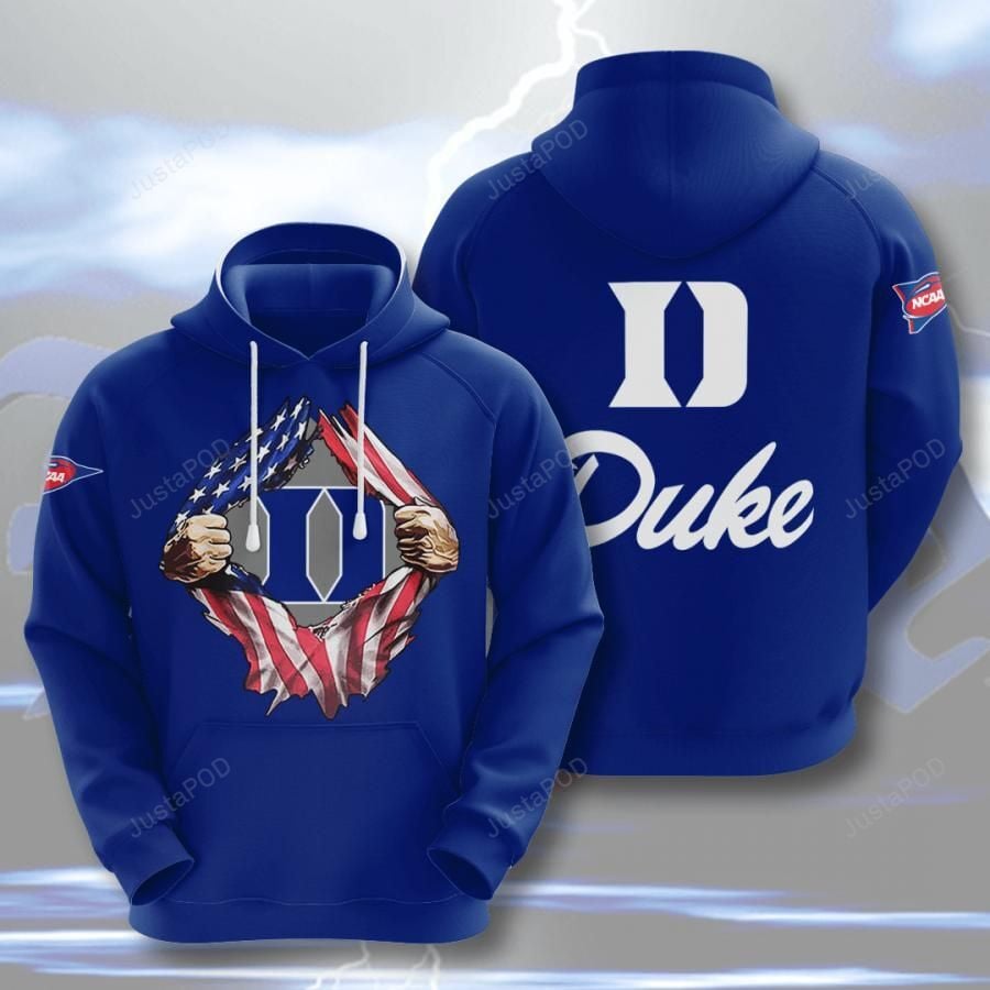 Ncaa Duke Blue Devils 3D Hoodie Zip Hoodie Style 02