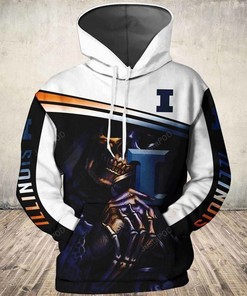 Ncaa Illinois Fighting Illini 3D Hoodie Zip Hoodie Style 02
