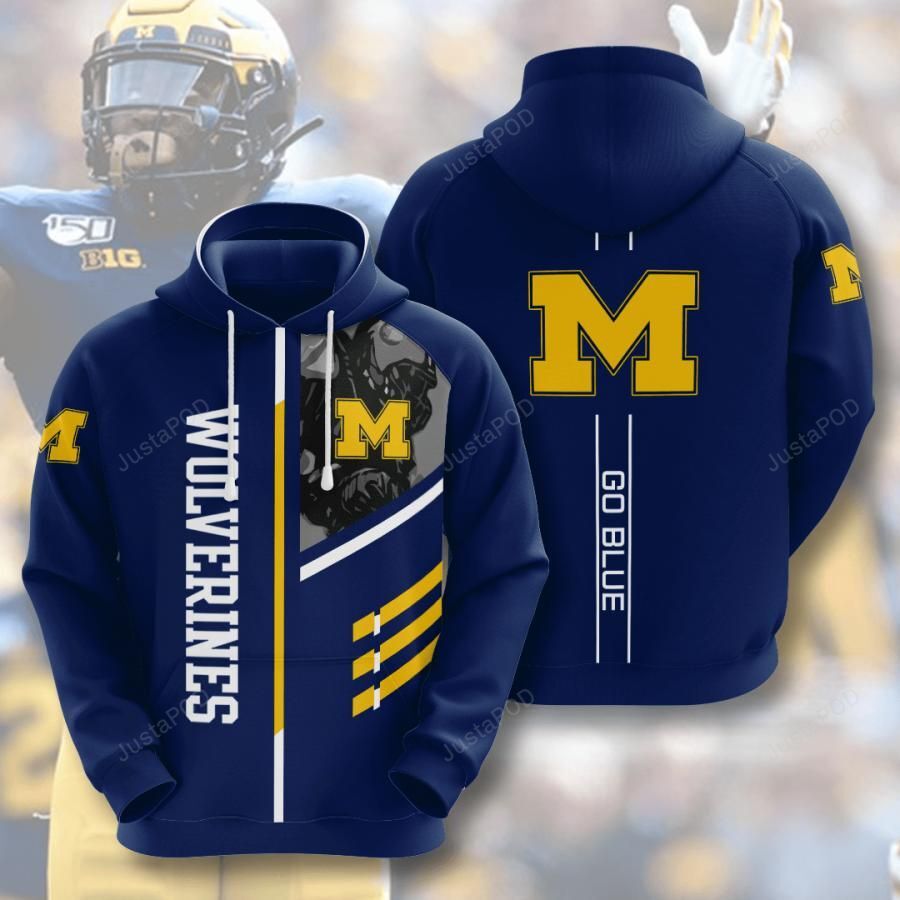 Ncaa Michigan Wolverines 3D Hoodie Zip Hoodie Style 09