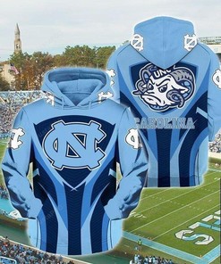 Ncaa North Carolina Tar Heels 3D Hoodie Zip Hoodie Style 02