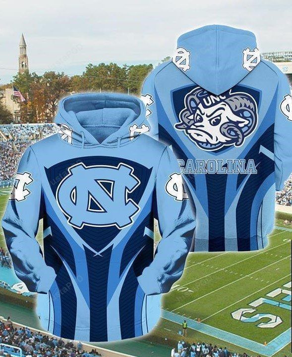 Ncaa North Carolina Tar Heels 3D Hoodie Zip Hoodie Style 02