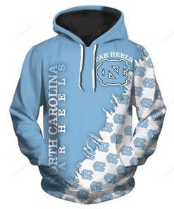 Ncaa North Carolina Tar Heels 3D Hoodie Zip Hoodie Style 04