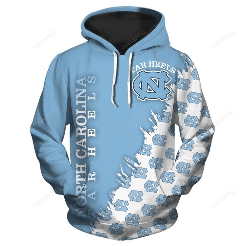 Ncaa North Carolina Tar Heels 3D Hoodie Zip Hoodie Style 04
