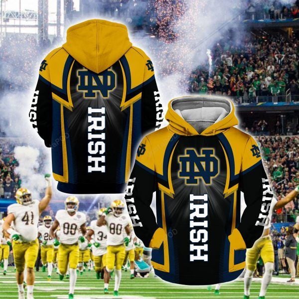 Ncaa Notre Dame Fighting Irish 3D Hoodie Zip Hoodie Style 02