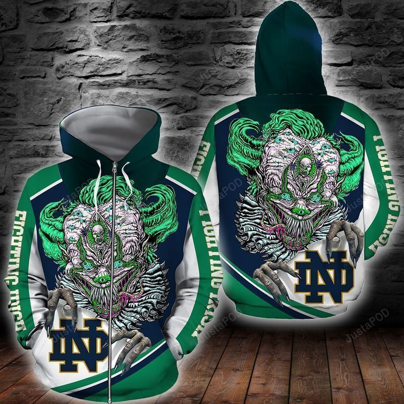 Ncaa Notre Dame Fighting Irish 3D Hoodie Zip Hoodie Style 03