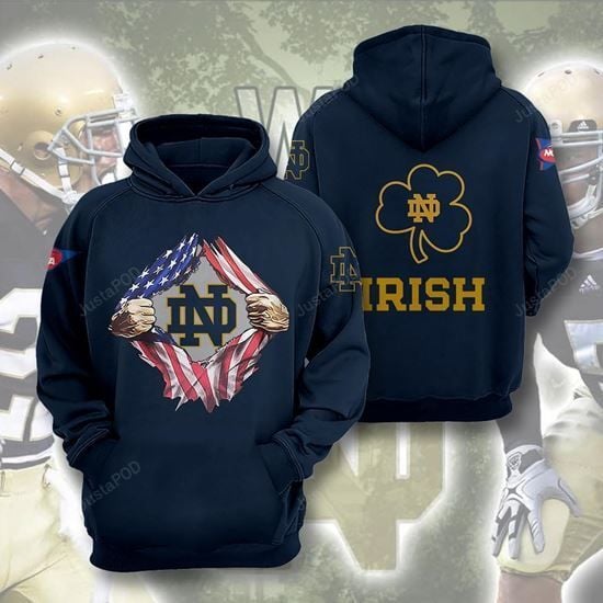 Ncaa Notre Dame Fighting Irish 3D Hoodie Zip Hoodie Style 04