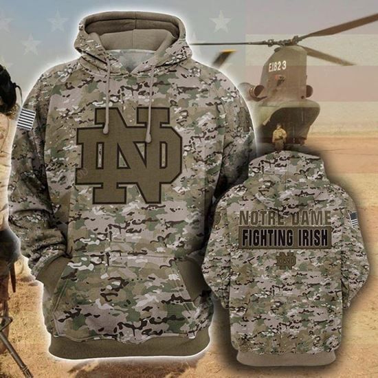 Ncaa Notre Dame Fighting Irish 3D Hoodie Zip Hoodie Style 05