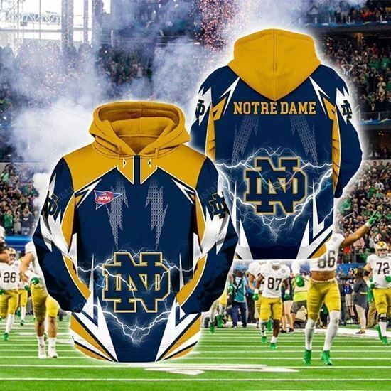 Ncaa Notre Dame Fighting Irish 3D Hoodie Zip Hoodie Style 08