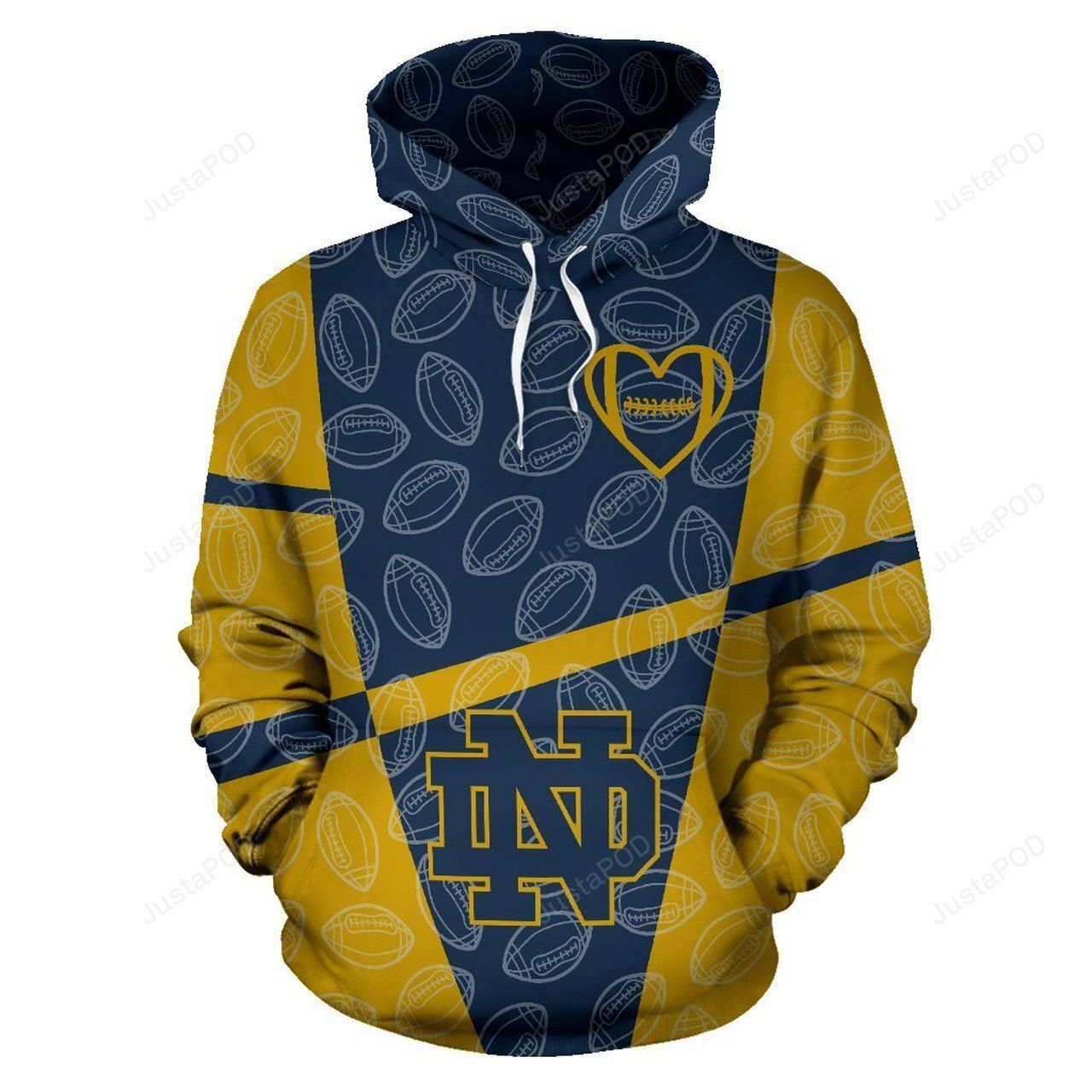 Ncaa Notre Dame Fighting Irish 3D Hoodie Zip Hoodie Style 11