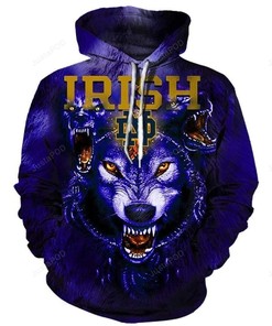 Ncaa Notre Dame Fighting Irish 3D Hoodie Zip Hoodie Style 13