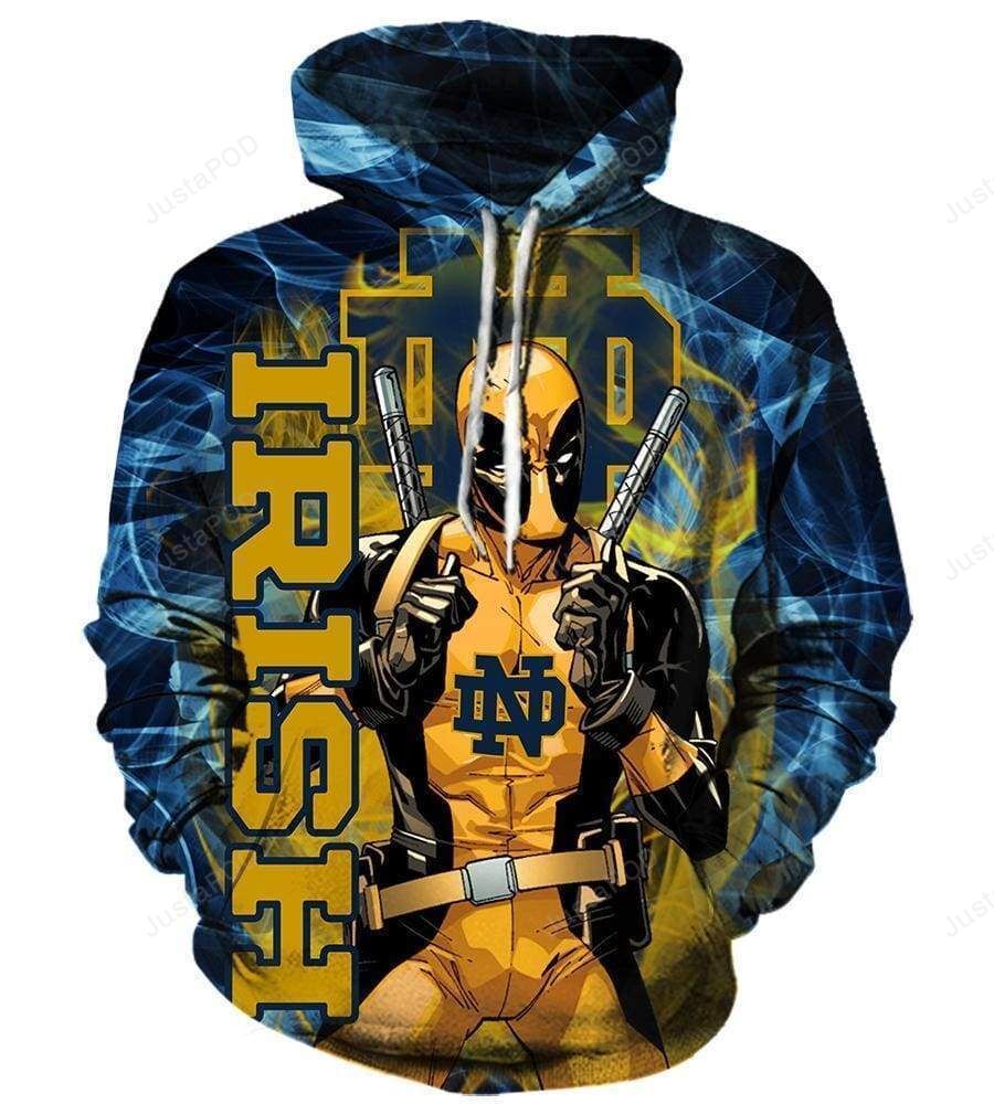 Ncaa Notre Dame Fighting Irish 3D Hoodie Zip Hoodie Style 15