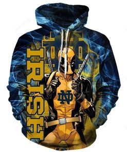 Ncaa Notre Dame Fighting Irish 3D Hoodie Zip Hoodie Style 15
