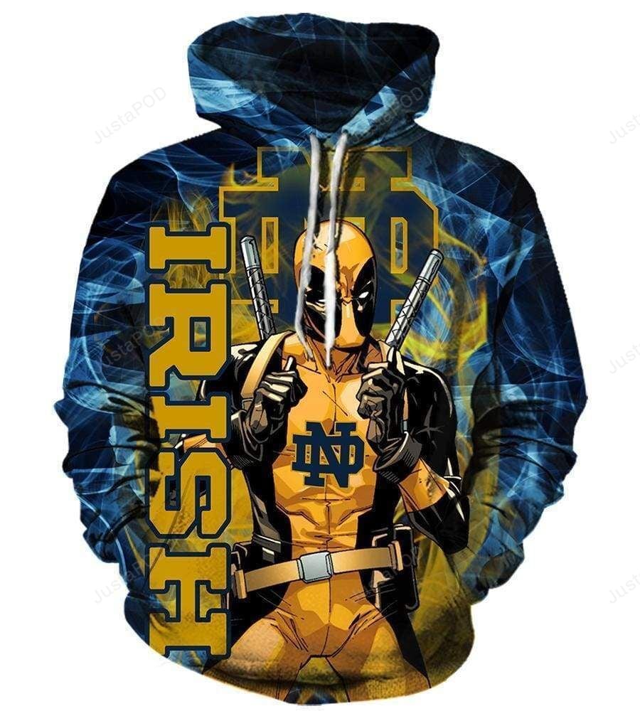 Ncaa Notre Dame Fighting Irish 3D Hoodie Zip Hoodie Style 15