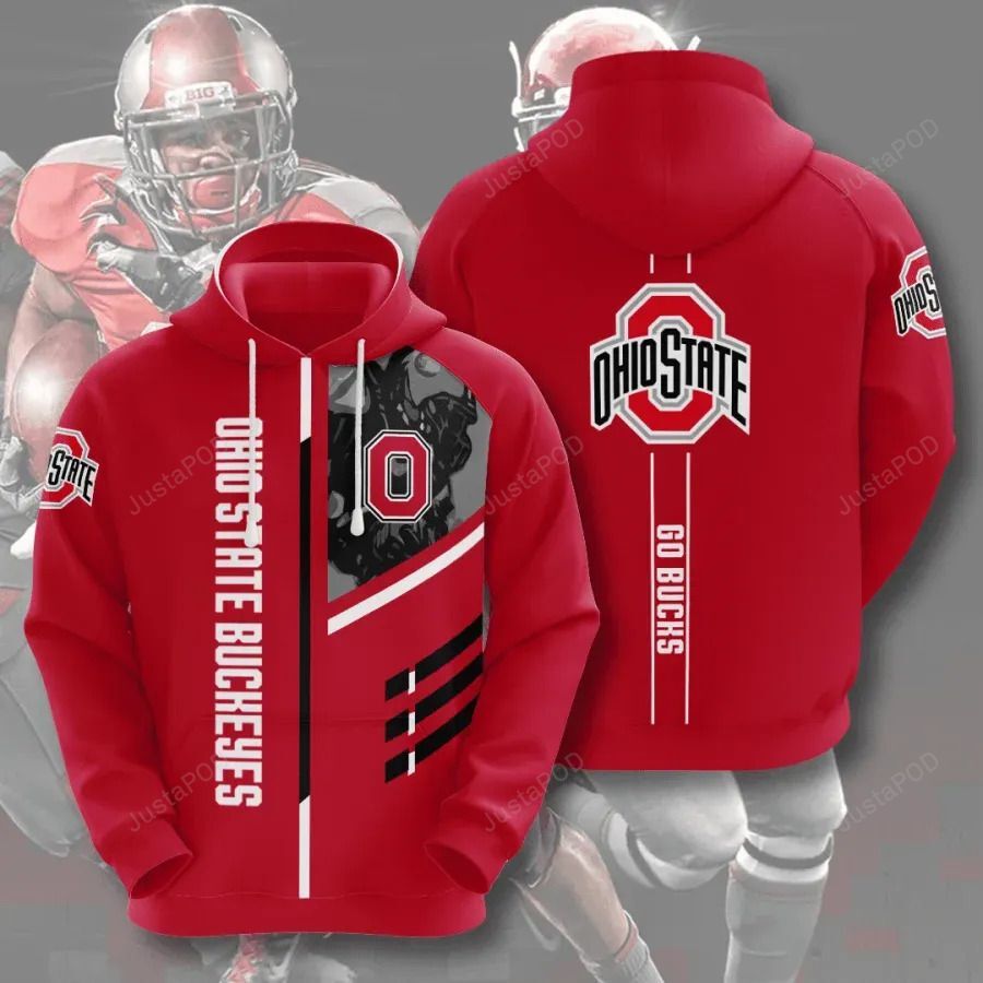 Ncaa Ohio State Buckeyes 3D Hoodie Zip Hoodie Style 02