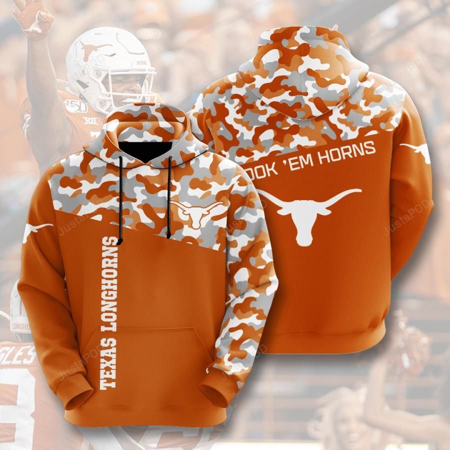 Ncaa Texas Longhorns 3D Hoodie Zip Hoodie Style 07