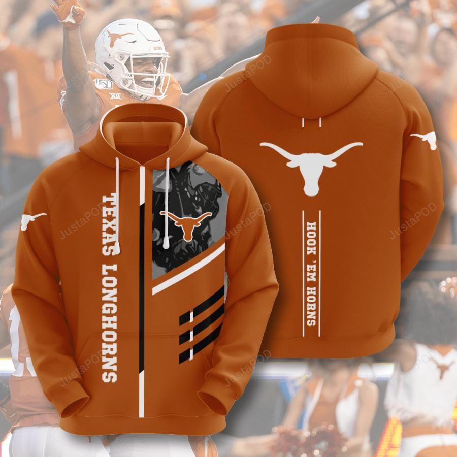 Ncaa Texas Longhorns 3D Hoodie Zip Hoodie Style 10