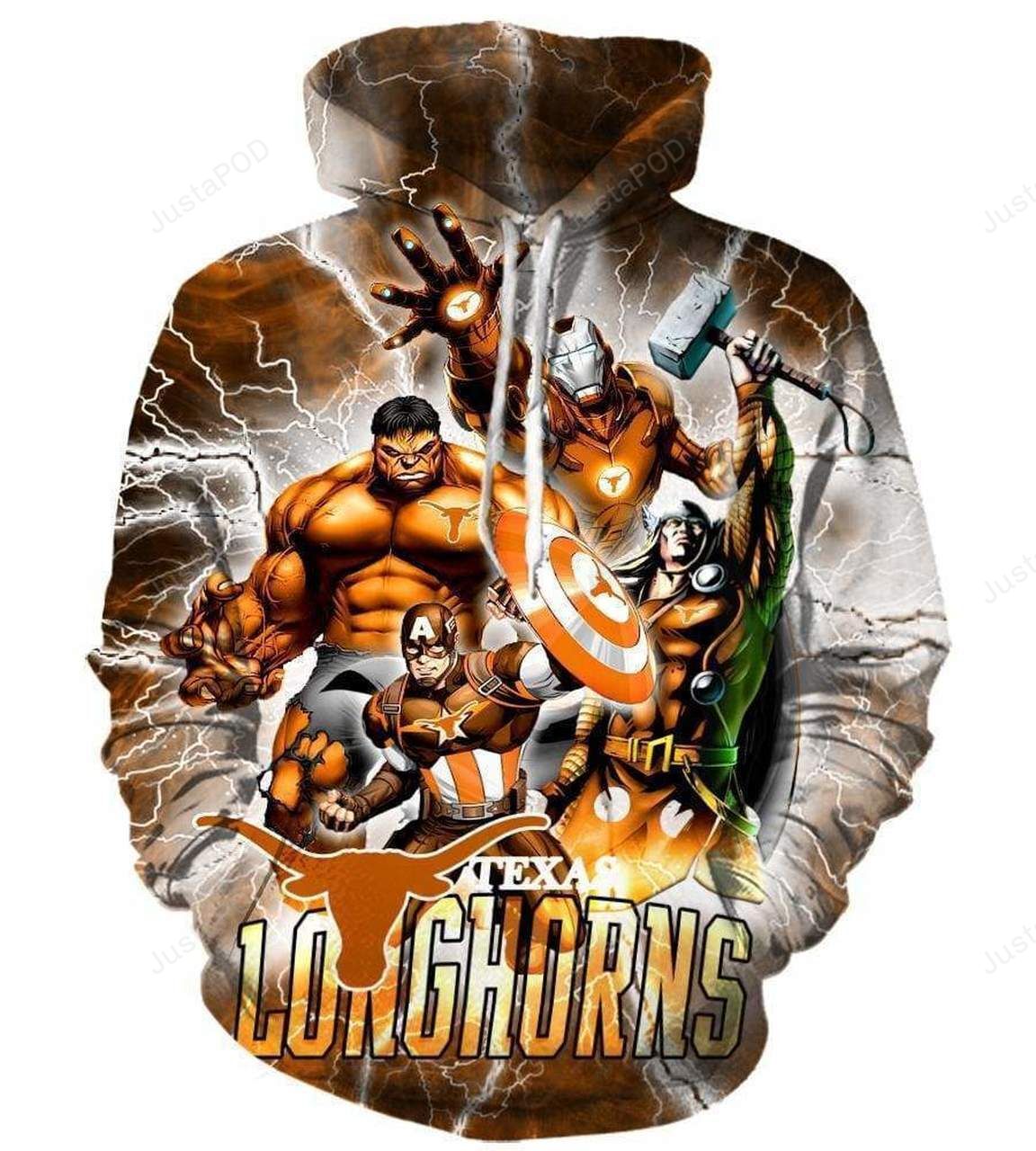 Ncaa Texas Longhorns 3D Hoodie Zip Hoodie Style 11