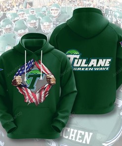 Ncaa Tulane Green Wave 3D Hoodie Zip Hoodie Style 01
