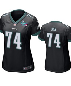 Ndamukong Suh 74 Philadelphia Eagles Super Bowl LVII Black Game Jersey - Women