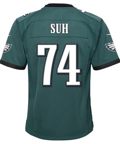 Ndamukong Suh 74 Philadelphia Eagles Super Bowl LVII Champions 2 Stars 2 Stars Youth Game Jersey - Black