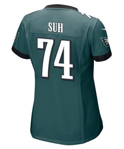 Ndamukong Suh 74 Philadelphia Eagles Super Bowl LVII Champions 2 Stars Women Game Jersey - Midnight Green
