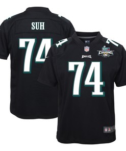 Ndamukong Suh 74 Philadelphia Eagles Super Bowl LVII Champions 2 Stars Youth Game Jersey - Black