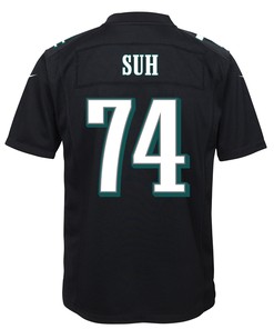 Ndamukong Suh 74 Philadelphia Eagles Super Bowl LVII Champions 2 Stars Youth Game Jersey - Black