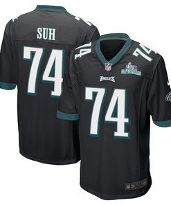 Ndamukong Suh 74 Philadelphia Eagles Super Bowl LVII Champions Men Game Jersey - Black