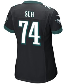 Ndamukong Suh 74 Philadelphia Eagles Super Bowl LVII Champions Women Game Jersey - Black