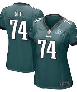 Ndamukong Suh 74 Philadelphia Eagles Super Bowl LVII Champions Women Game Jersey - Midnight Green