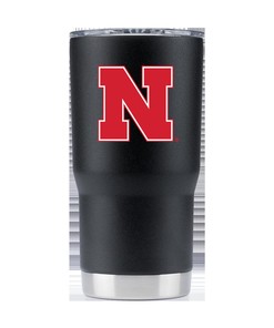 Nebraska Black Tumbler - Nebraska Black Team Logo Tumbler - Show Your Cornhuskers Spirit