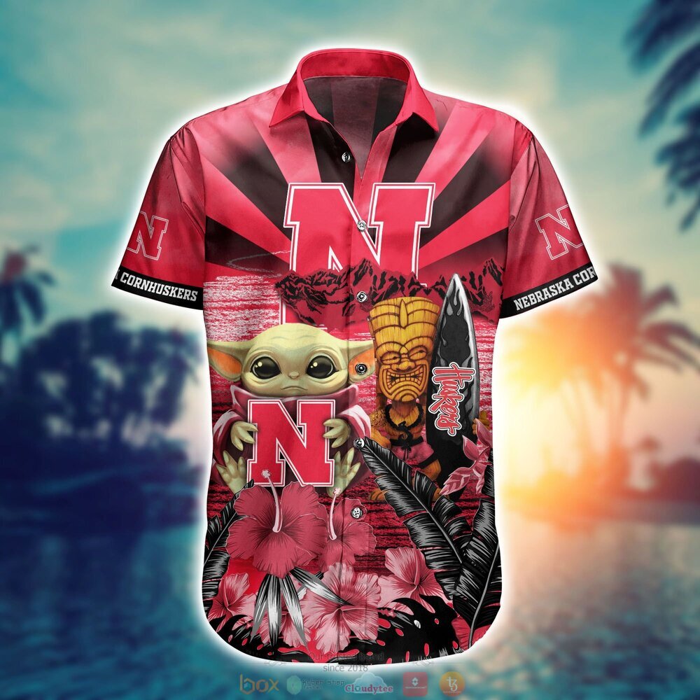 Nebraska Cornhuskers Baby Yoda NCAA Hawaiian Shirt